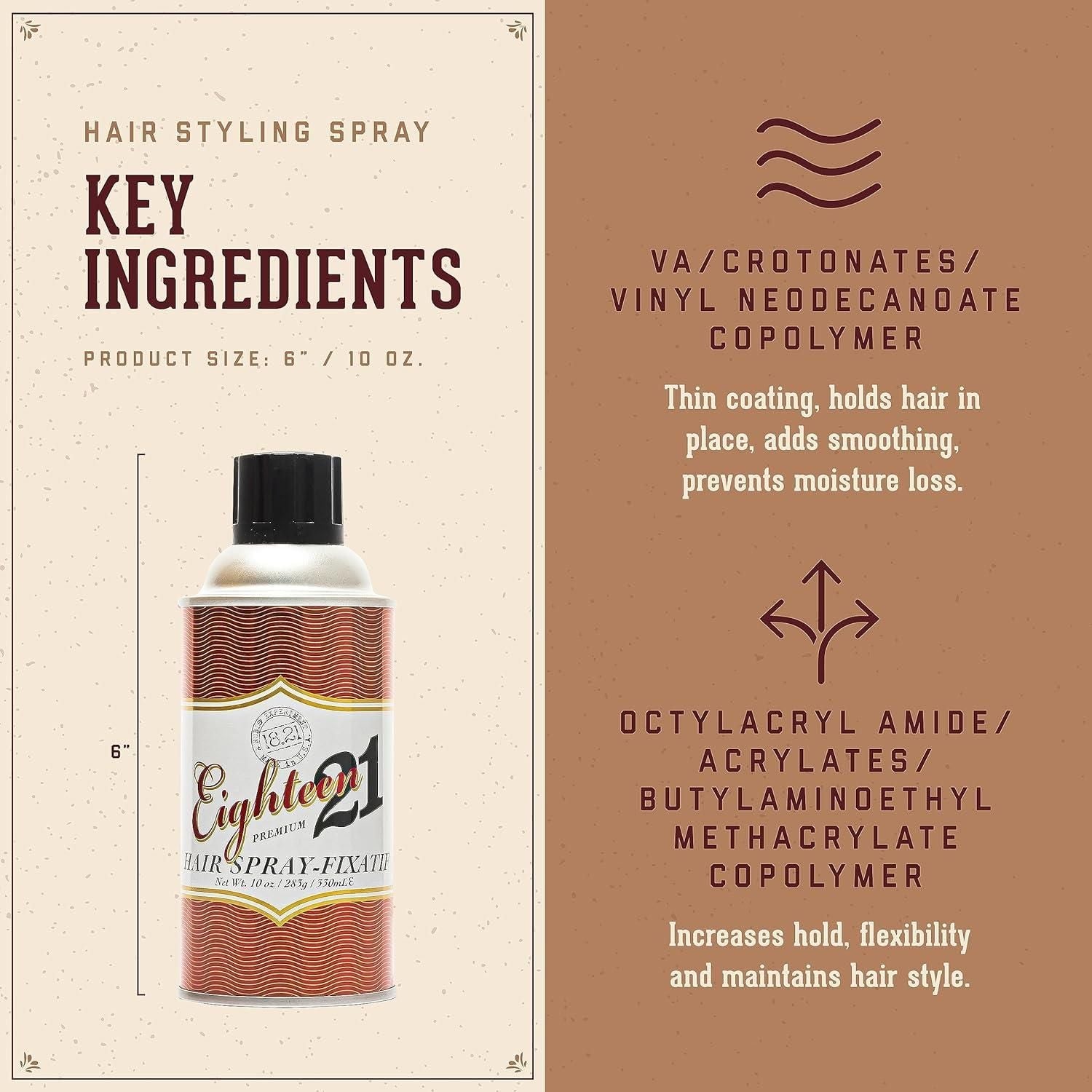 18.21 Eighteen 21 Premium Haarspray- Fixativ 9.6 Oz