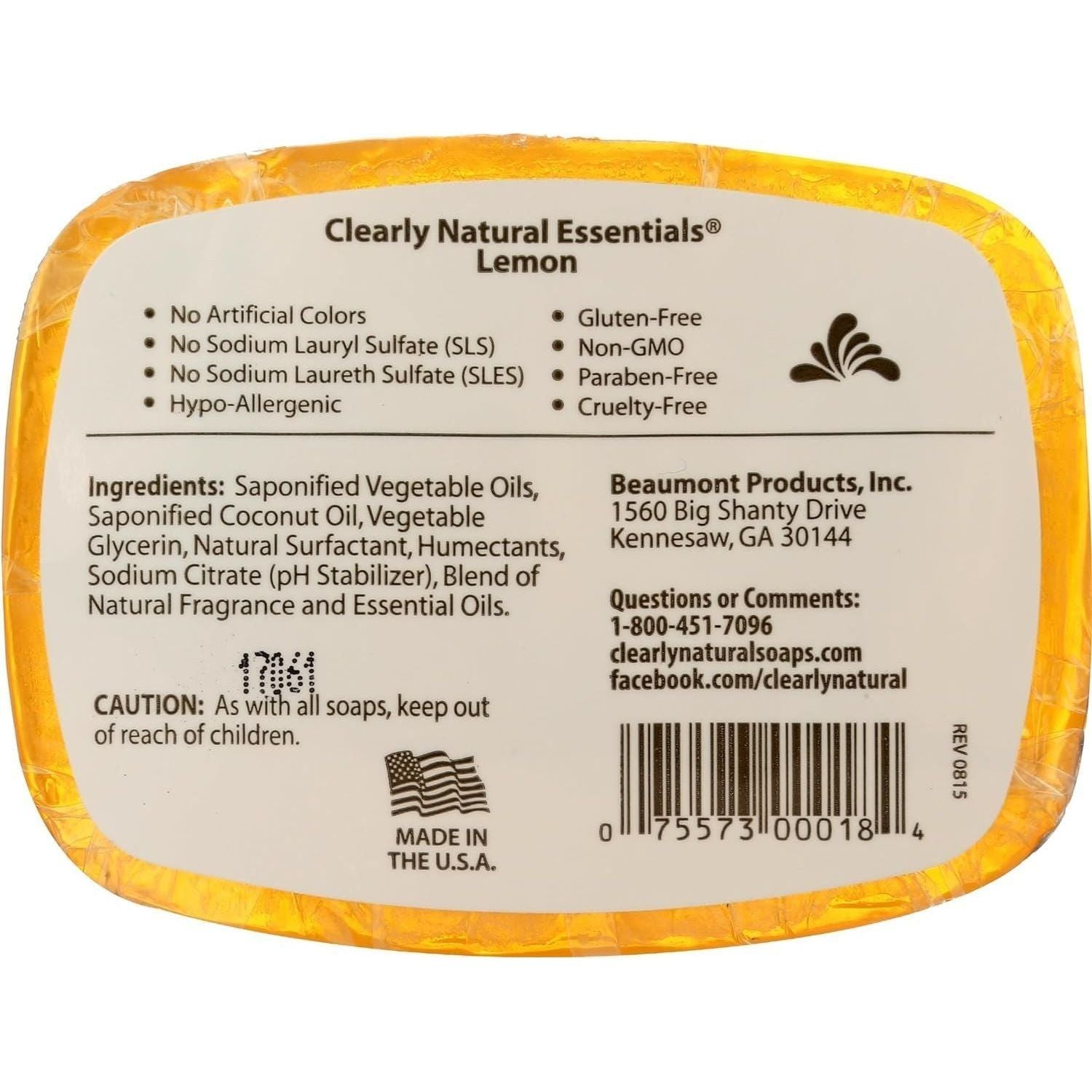 Clearly Natural Essentials Zitronen-Glyzerinseife 113 g