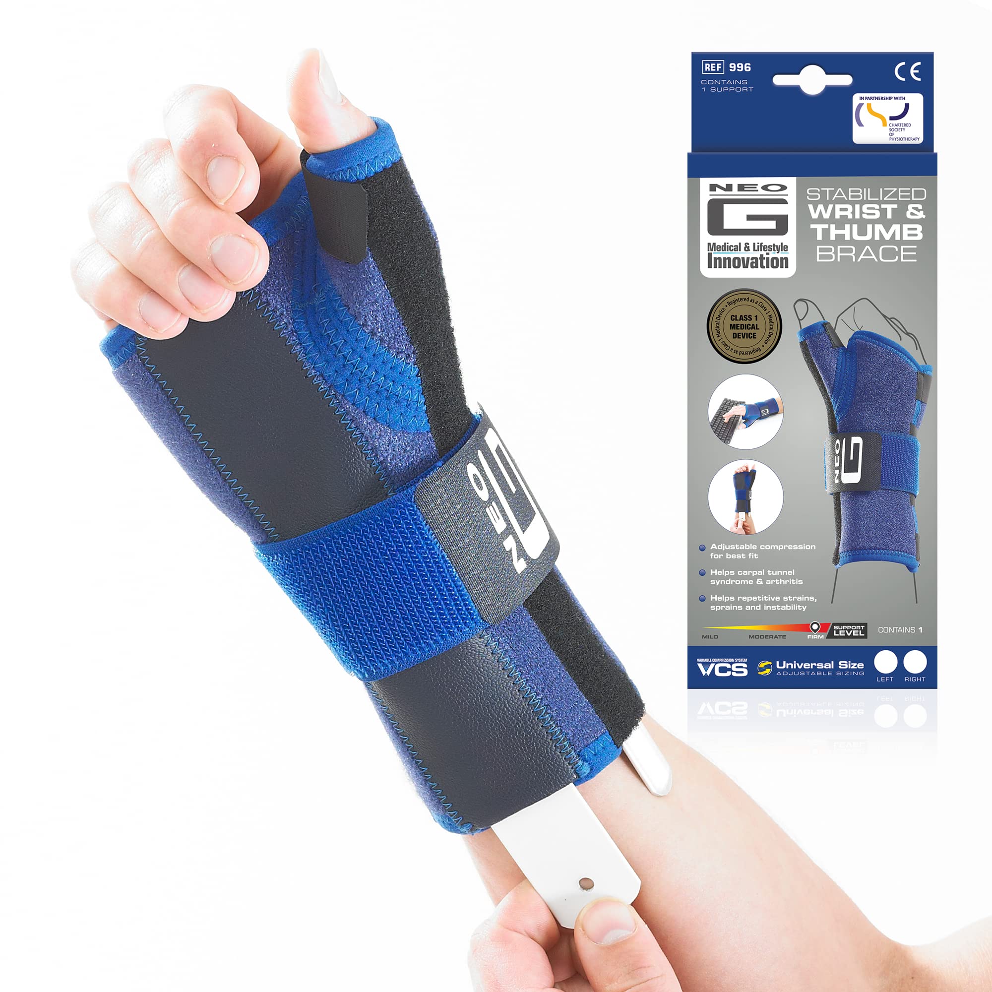 Neo G Stabilisierende Handgelenk- und Daumenorthese rechts (Einheitsgröße)