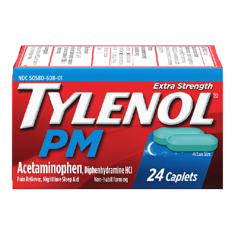 Tylenol PM Extra Stärke Acetaminophen 24 Kapseln