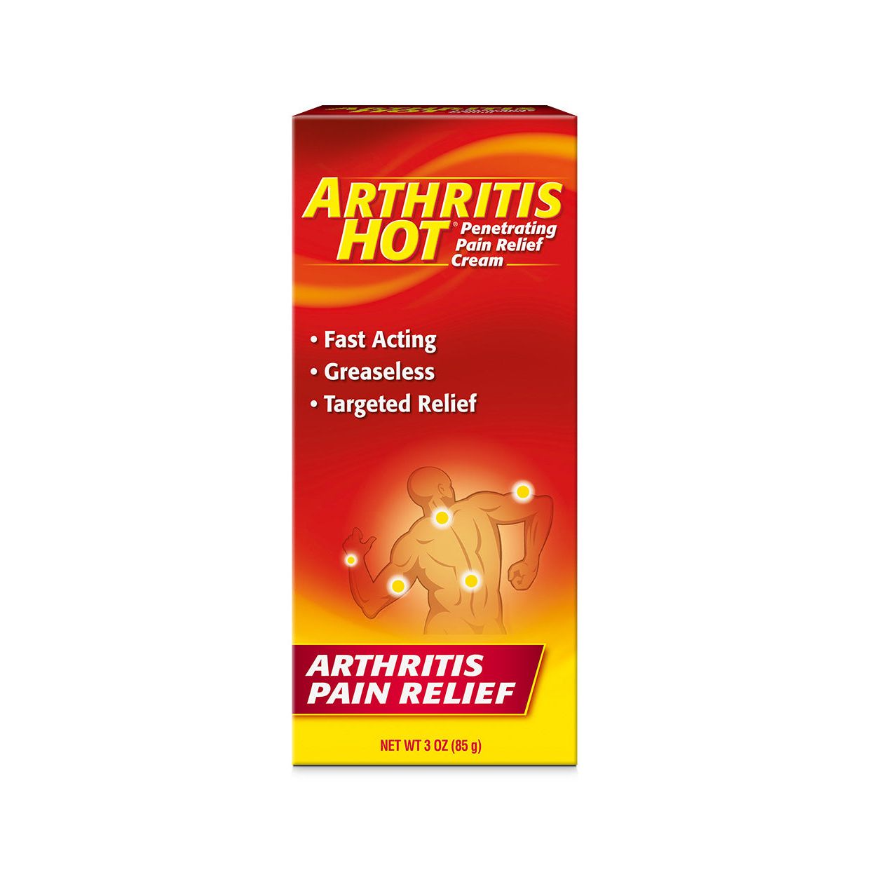 Arthritis Hot Pain Relief Cream, schnell wirkende, tiefenwärmende Einreibung bei Gelenk- und Muskelschmerzen, 85 g