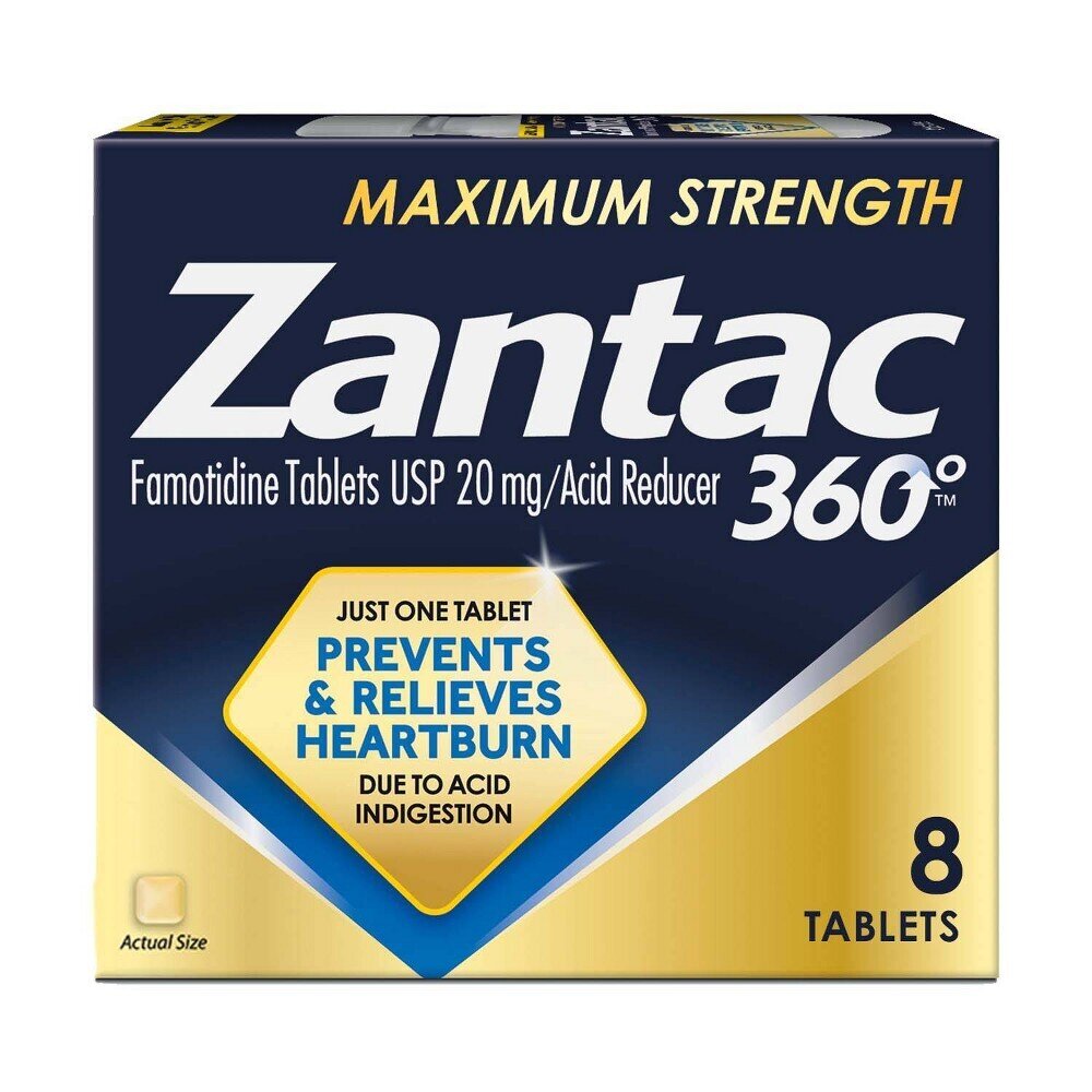 Zantac 360 Maximum Strength 20 mg Säureblocker 8 Tabletten
