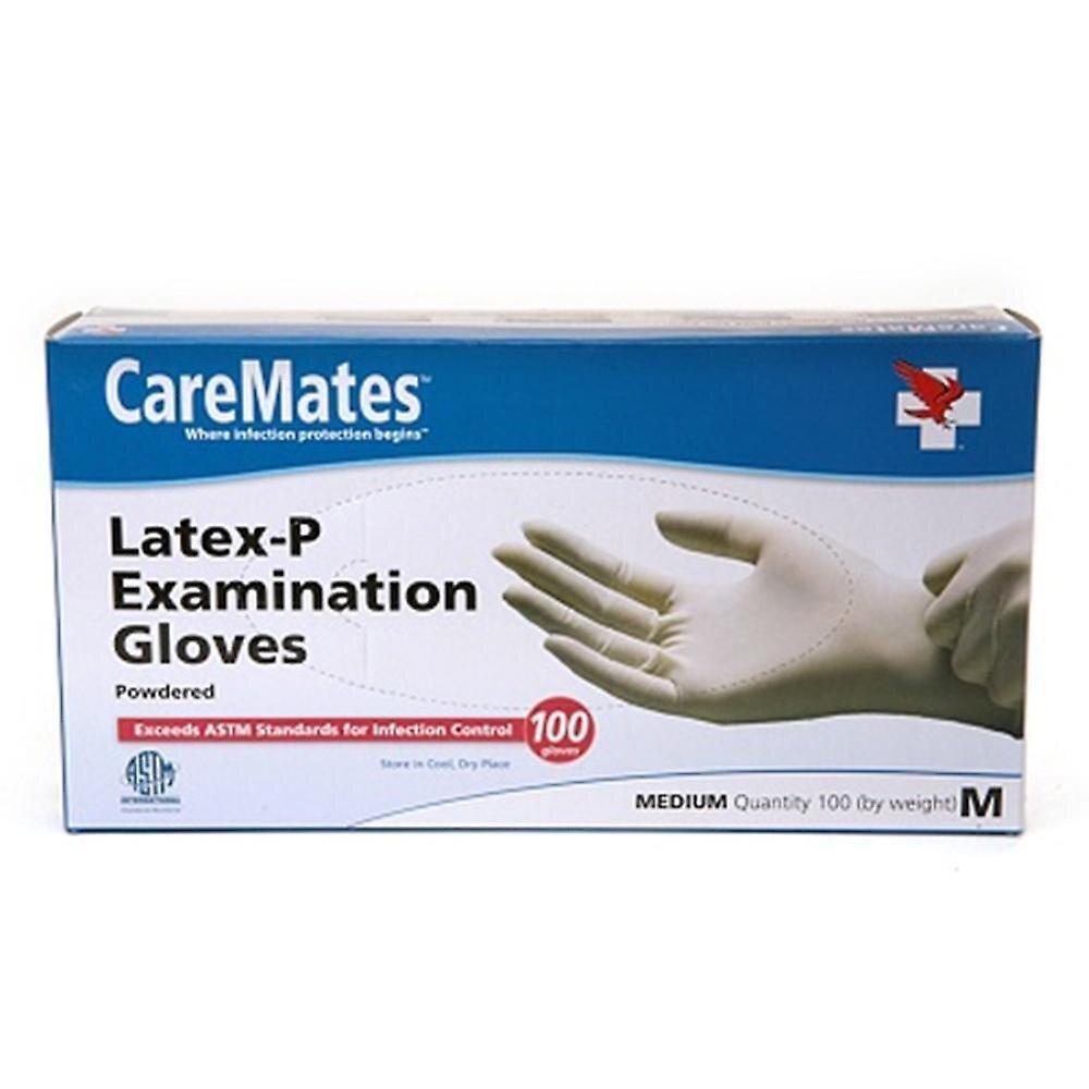 CareMates Latex-Untersuchungshandschuhe – Puderfrei & Unsteril – Medium, 100 Stück