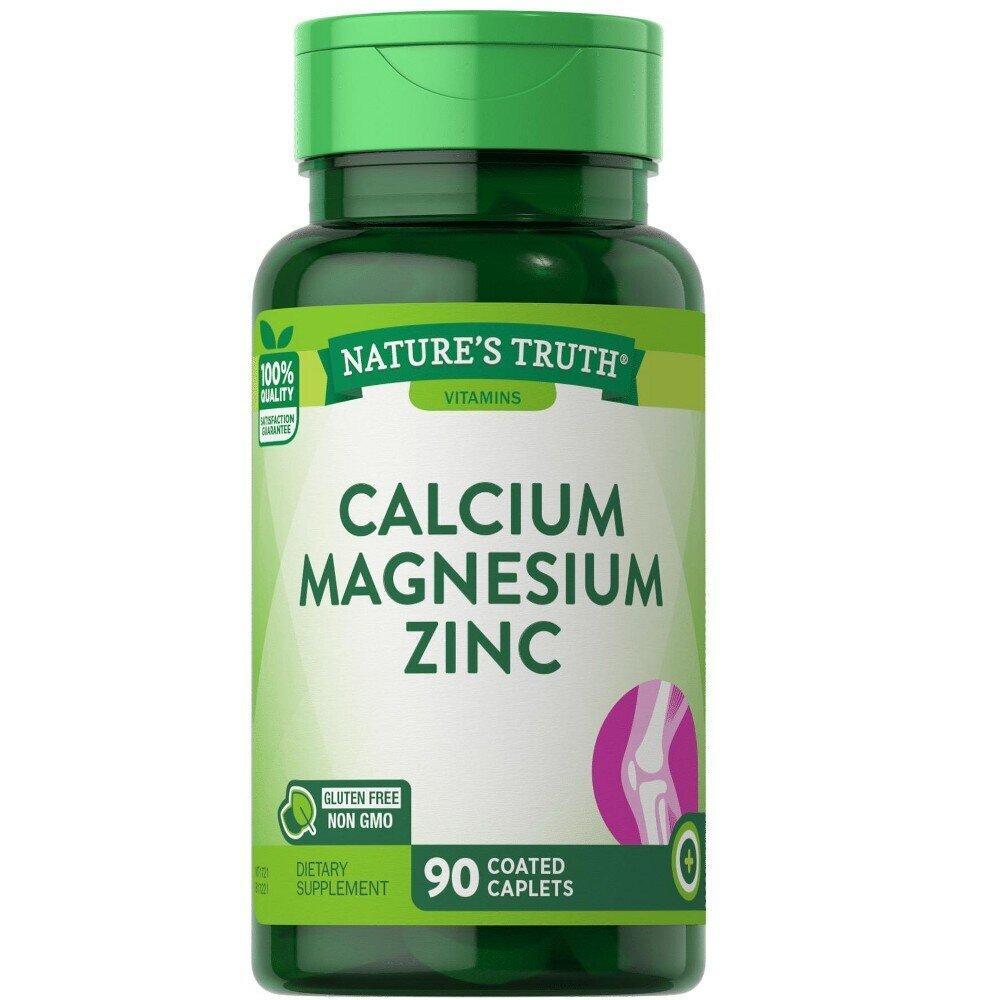 Nature's Truth Kalcium Magnez Zinc, Tableta të Veshura