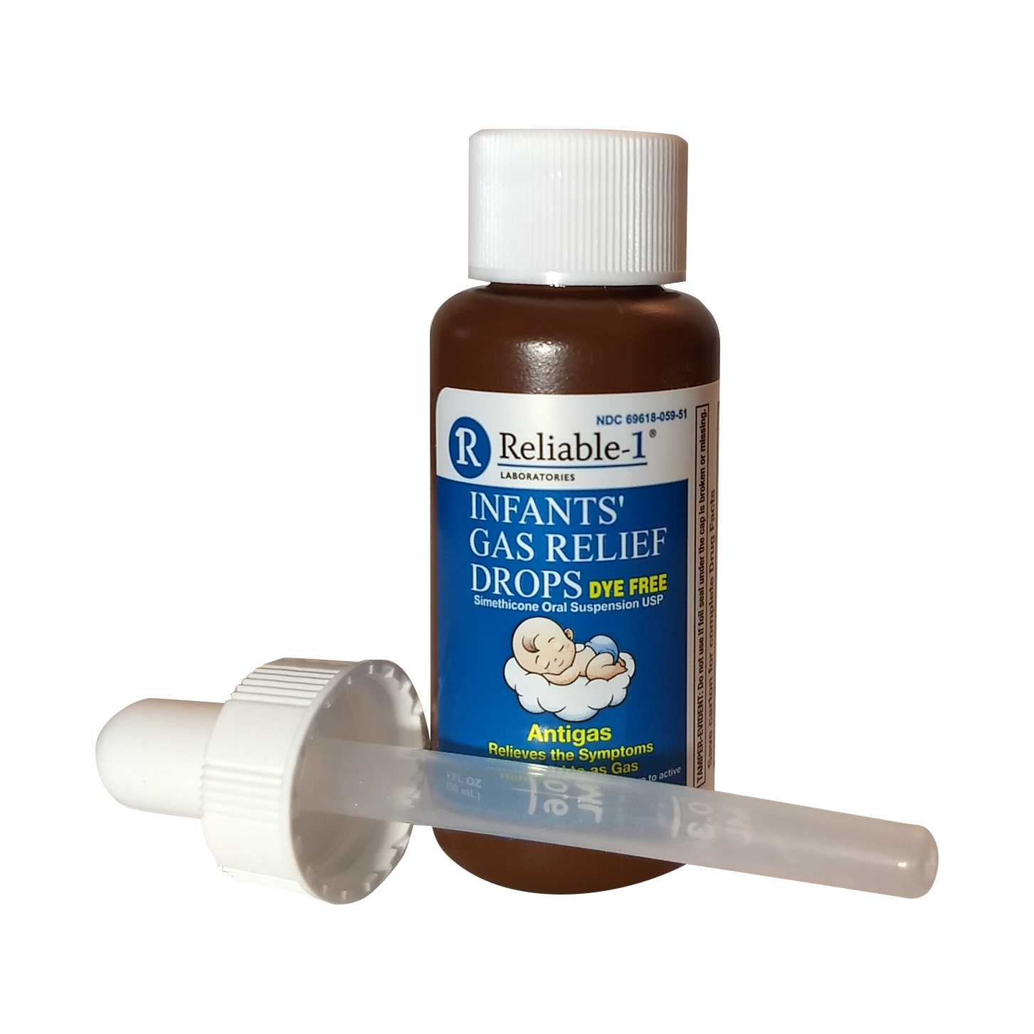 Reliable 1 Säuglings-Gas-Tropfen farbstofffrei 30ml (2er-Pack)
