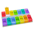 Ezy Dose® Wöchentlicher 14-Tage Pillendosierer – Pop-Out Regenbogenfächer