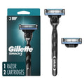 Gillette Mach3 Rasierer für Männer, 2 Klingen-Nachfüllpackungen
