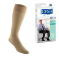 Jobst Herren Feinstrumpf Kniestrümpfe 8-15 mmHg, geschlossene Spitze, Khaki, Größe L