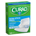 Curad Antihaft-Pads mit Klebestreifen, schmerzfreier Wundverband – 7,6 cm x 10,2 cm, 10 Stück