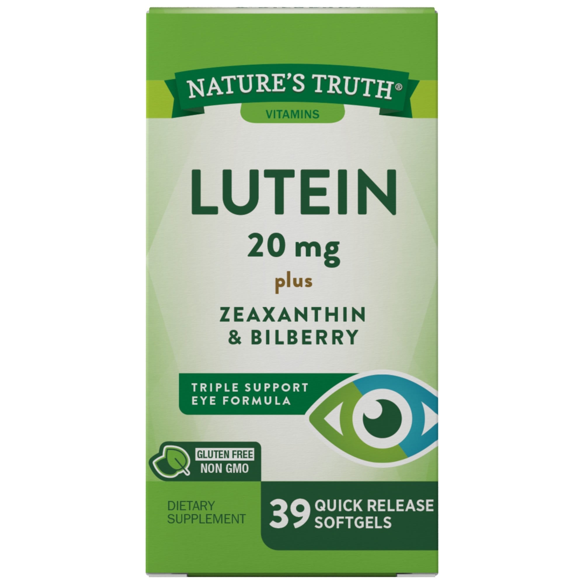 Nature's Truth Lutein 20 Mg Plus Zeaxanthin & Heidelbeere