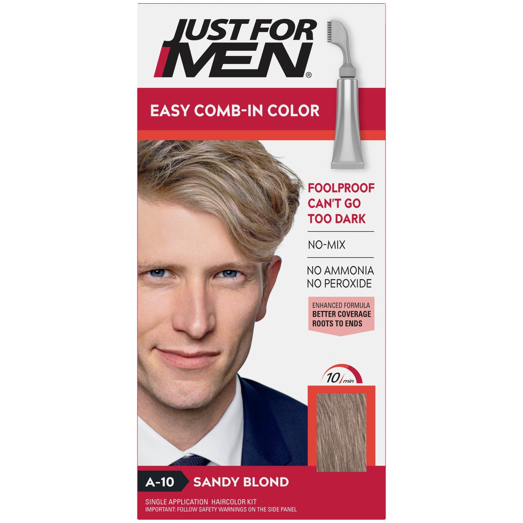 Just For Men Autostop Bojë flokësh pa gabime, bjonde në nuancë rëre