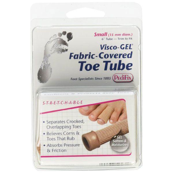PediFix Visco-Gel Zehenschlauch mit Stoffüberzug klein