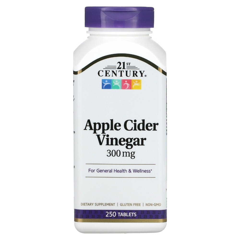 21st Century® Apfelessig 300 mg – Unterstützung der Verdauung und des Stoffwechsels (Tabletten)