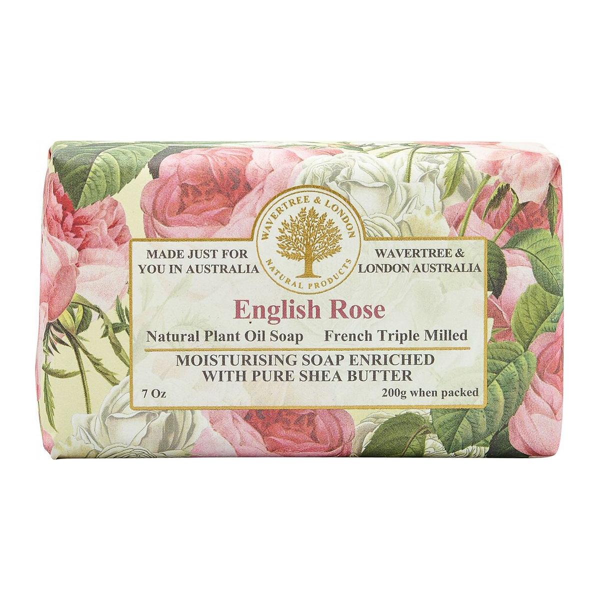 Sapun Wavetree & London me trëndafil anglez, i trefishtë, 7 oz