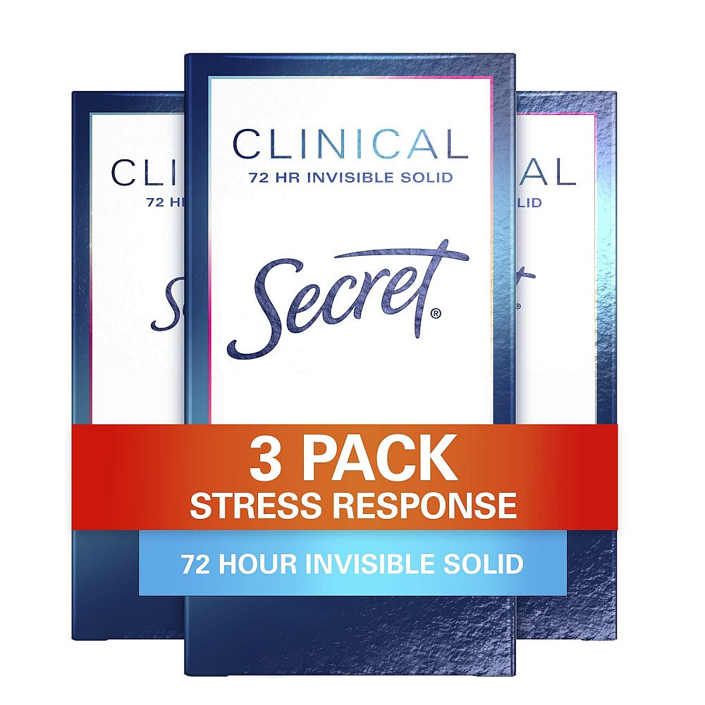 Secret Clinical Strength Unsichtbares festes Antitranspirant und Deodorant für Frauen – Stress Response – 45 g