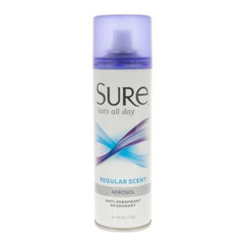 Sure Anti-Transpirant Deodorant, Aerosol, Regularer Duft 6 Oz