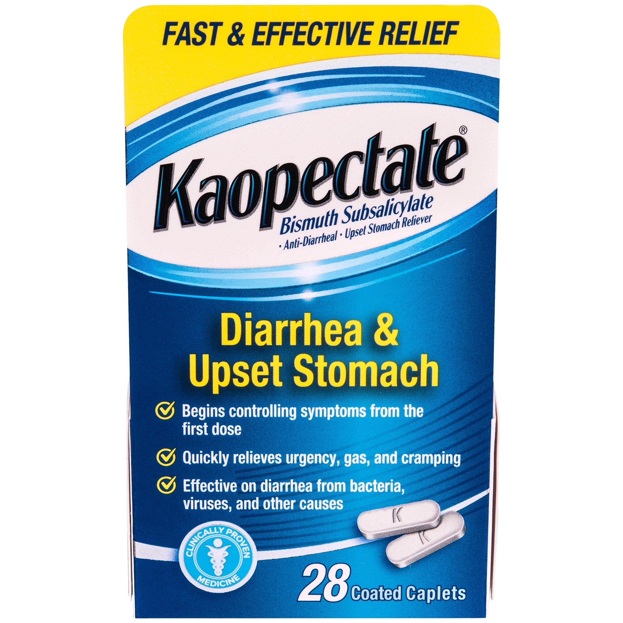 Kaopectate Multi-Symptom Relief überzogene Kapseln, 28 Kapseln
