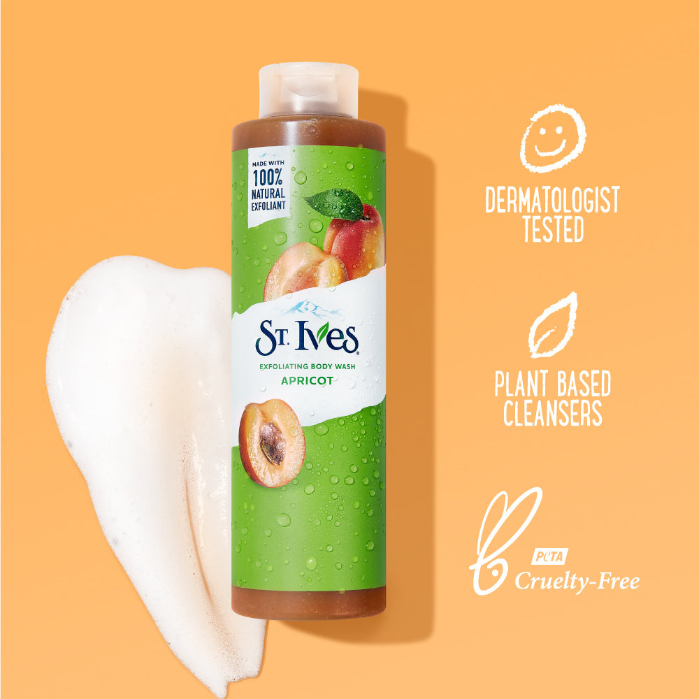 Xhel dushi eksfoliues me kajsi St. Ives 473 ml