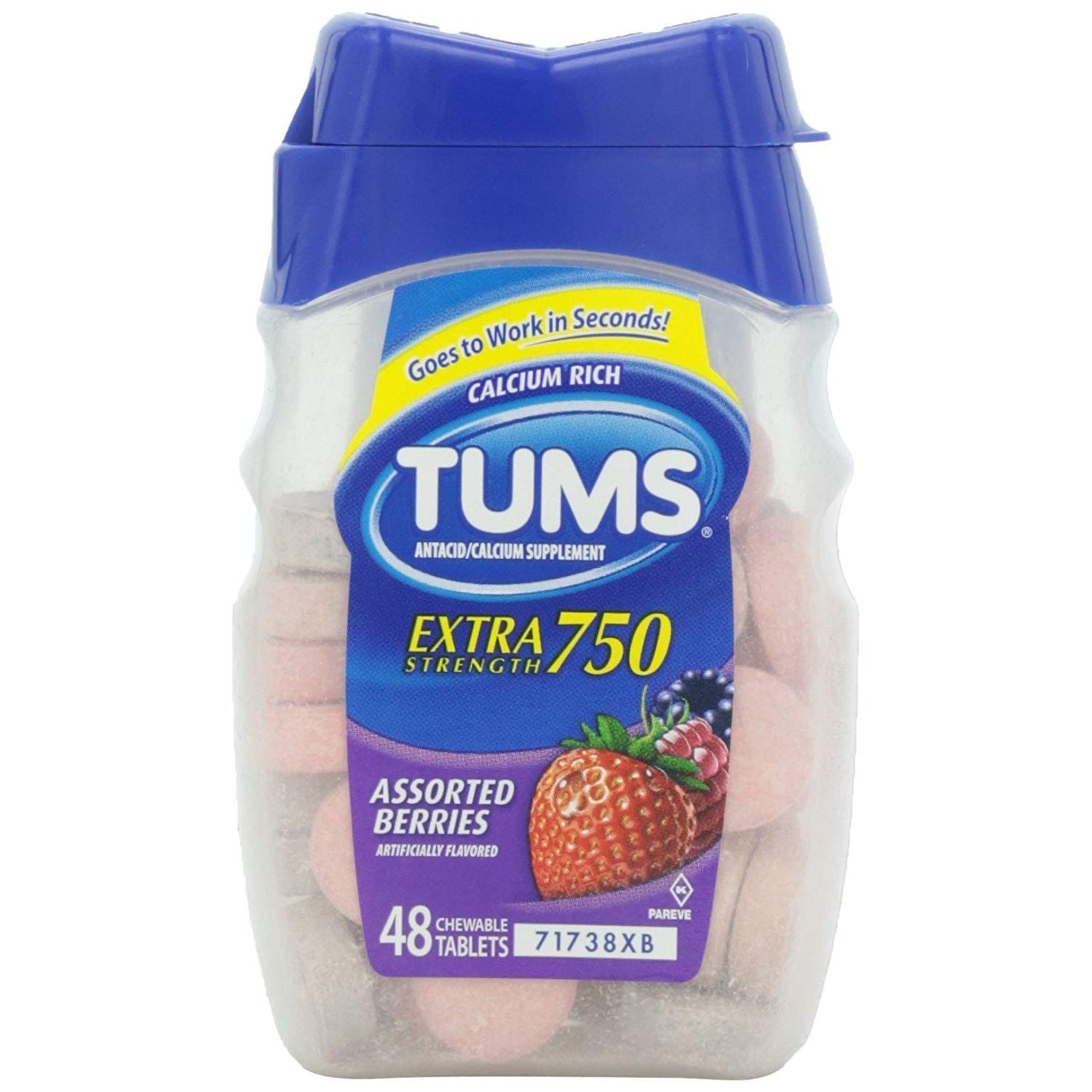Tums Kautabletten Antazidum für extra starkes Sodbrennen, verschiedene Beerenaromen