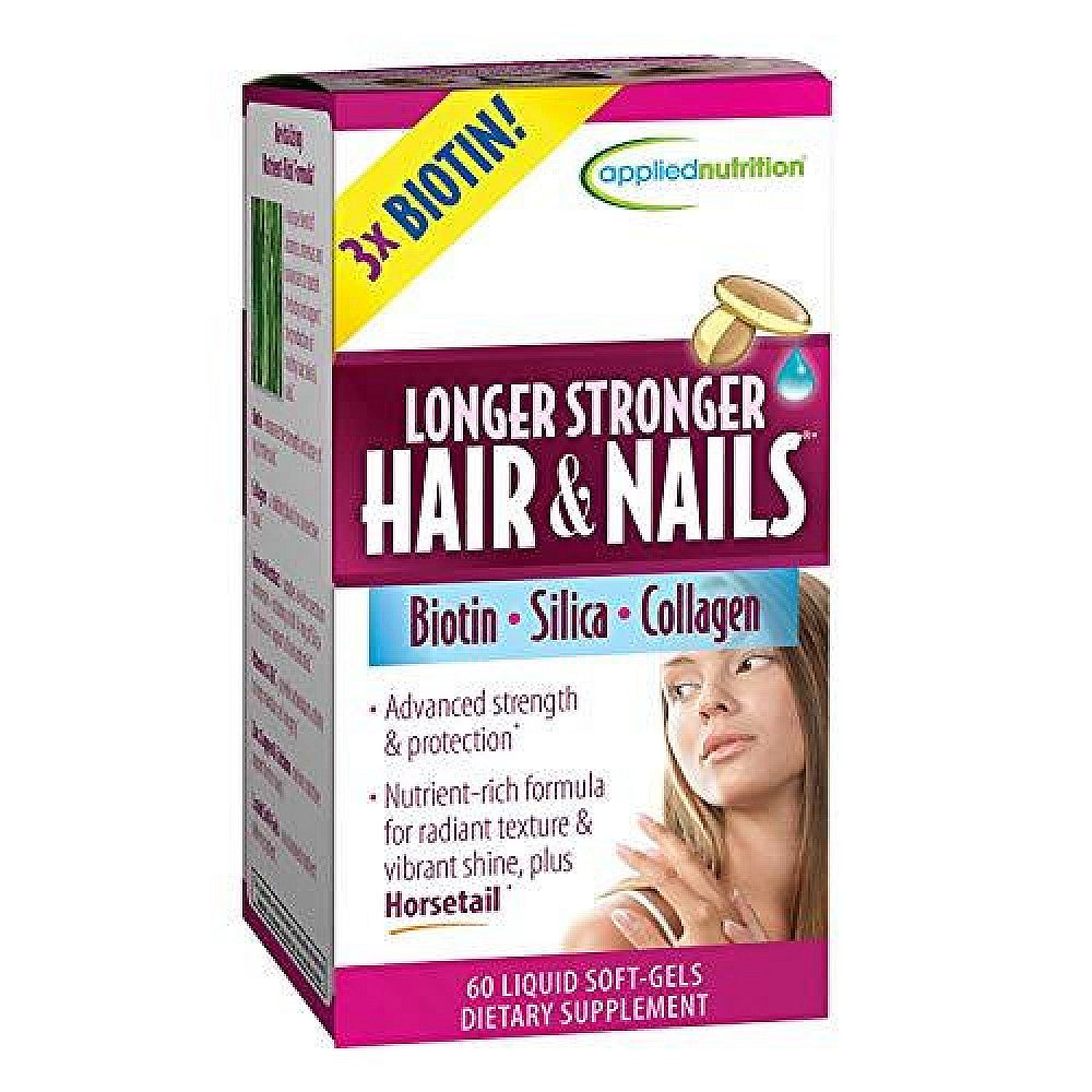 Applied Nutrition Längeres Stärkeres Haar & Nägel 60 Flüssige SoftGels