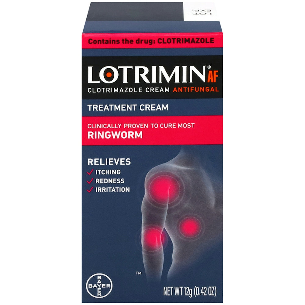 Lotrimin AF Ringworm Antipilzcreme - Clotrimazol 1% Formel, 12 g