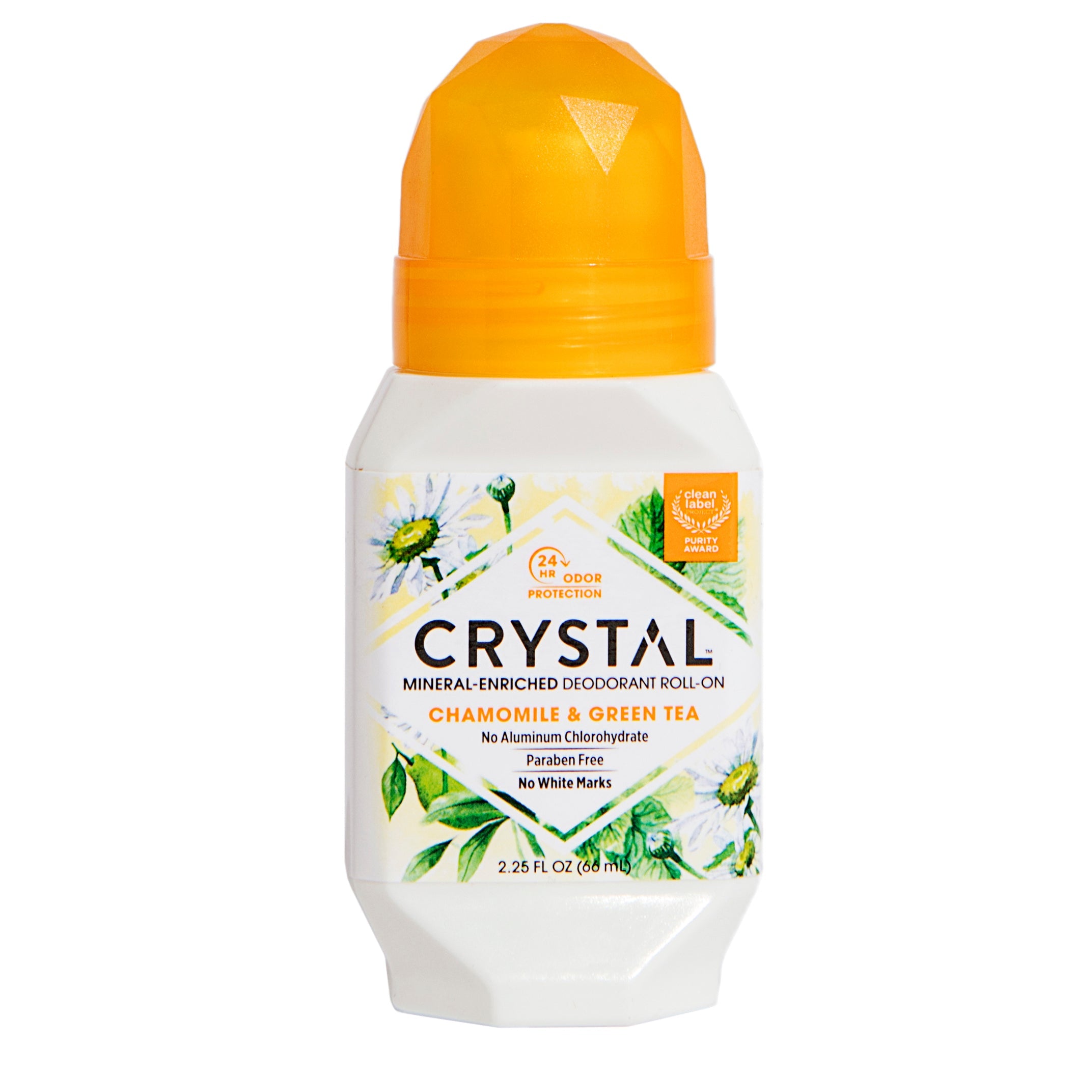 Deodorant Mineral Roll-On Crystal Essence Kamomilë dhe Çaj Jeshil - 66 ml