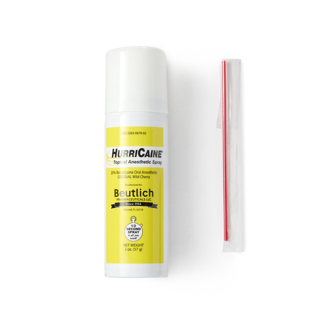 Beutlich Inc. Sprej Anestetik Oral HurriCaine Wild Cherry Benzocaine 20% 2 Oz