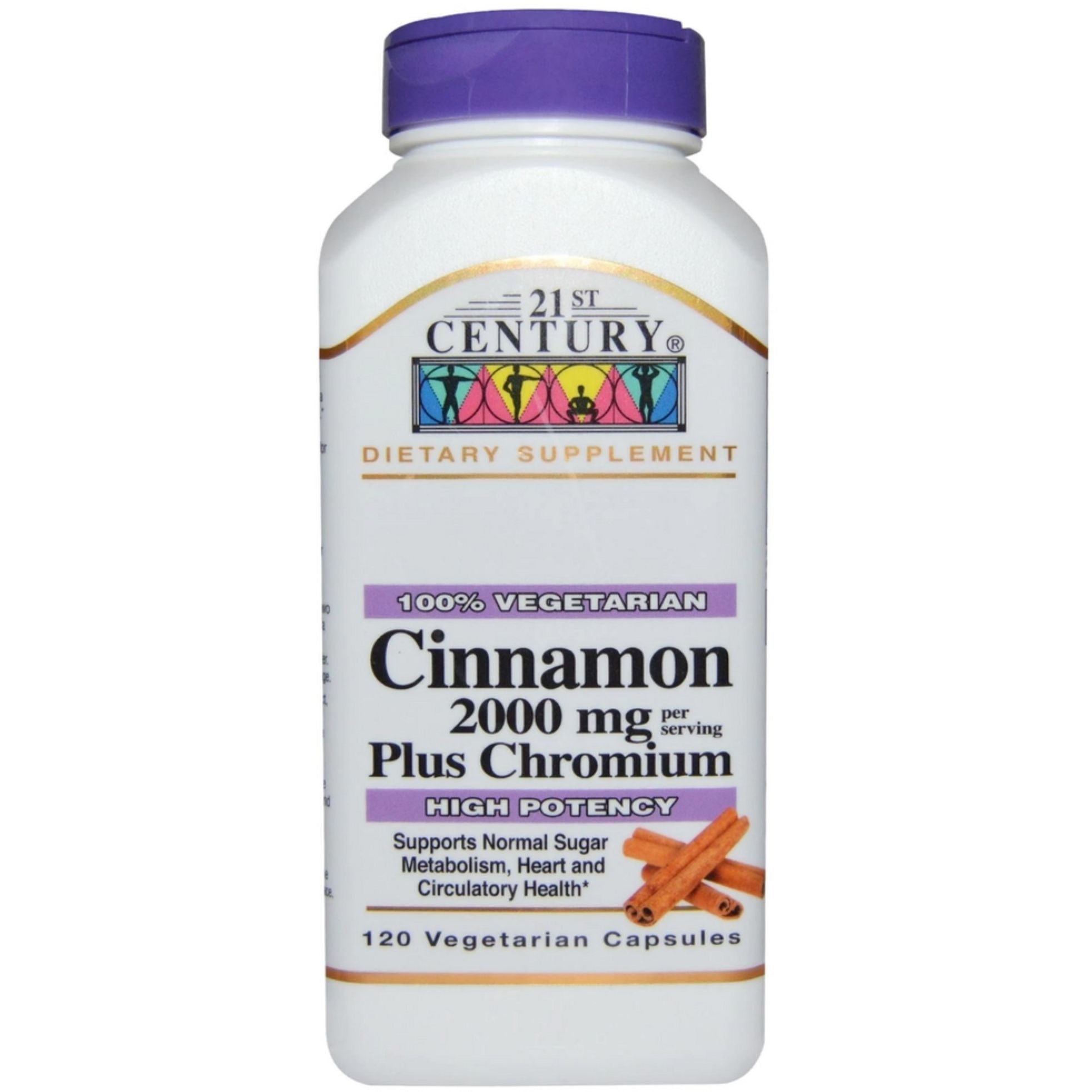 21st Century Zimt 2000mg plus Chrom Tabletten 120 St.