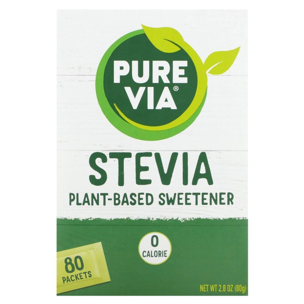 Pure Via Stevia Ëmbëlsues me Zero Kalori, Plotësisht Natyral, në Pako