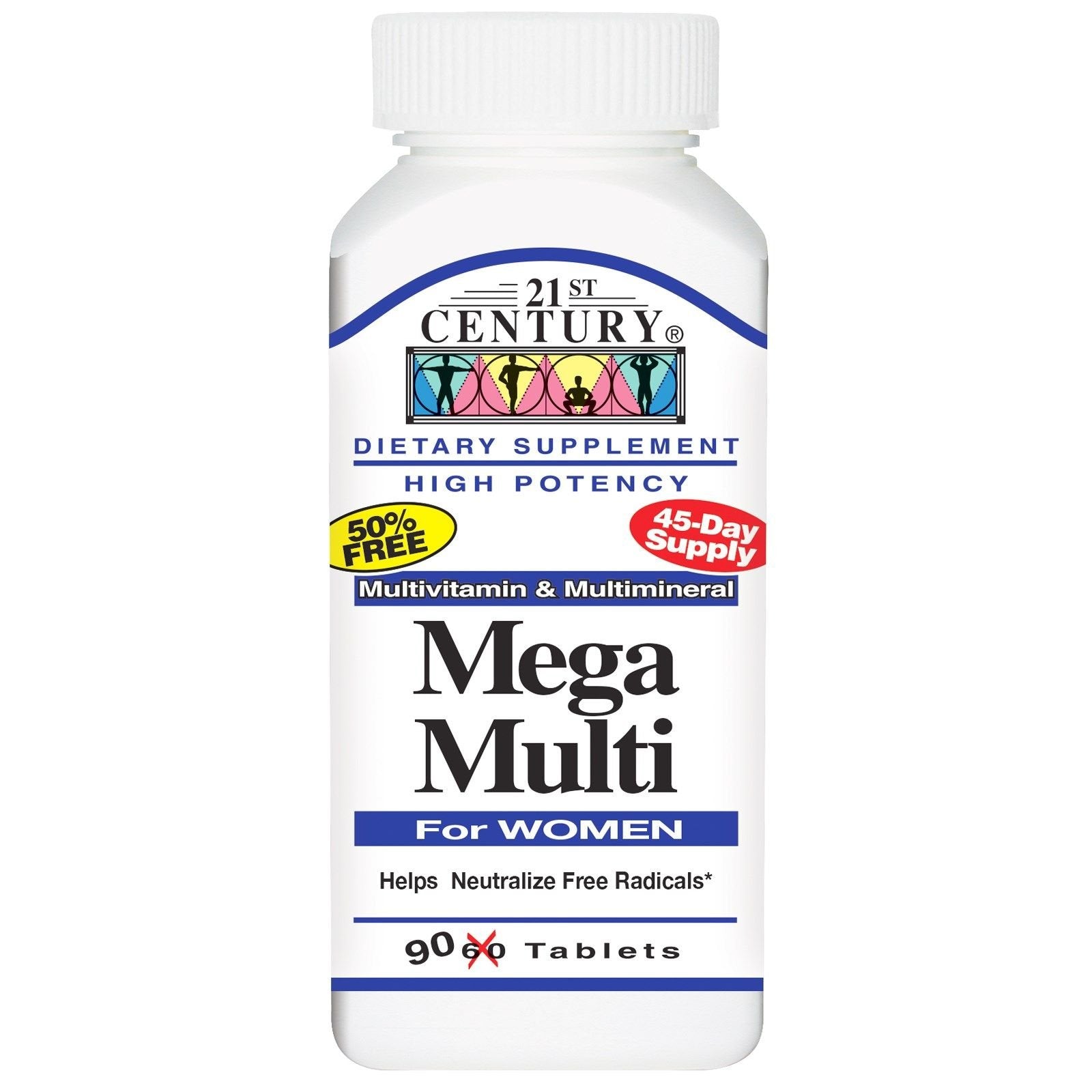 21st Century Mega Multi Për Femra, Multivitaminë, Tableta
