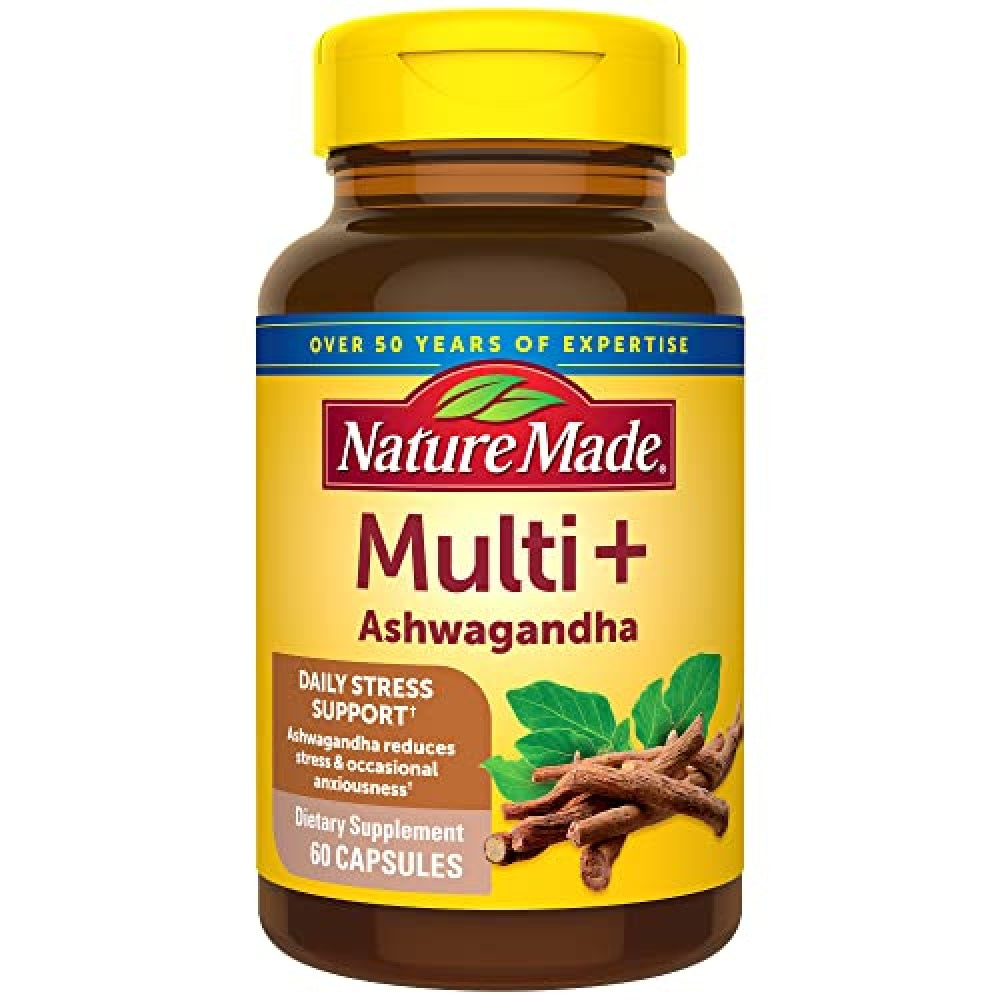Nature Made Multi + Kapsula Ashwagandha Multivitaminë Për Burra Dhe Gra 60