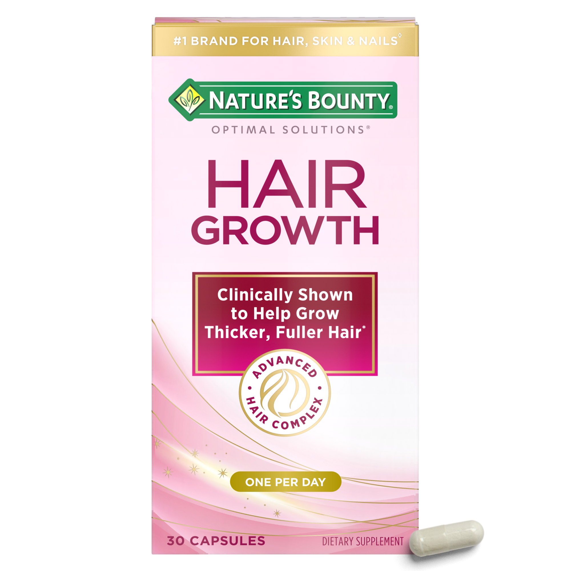 Kapsulat Nature's Bounty Optimal Solutions si Suplement për Rritjen e Flokëve
