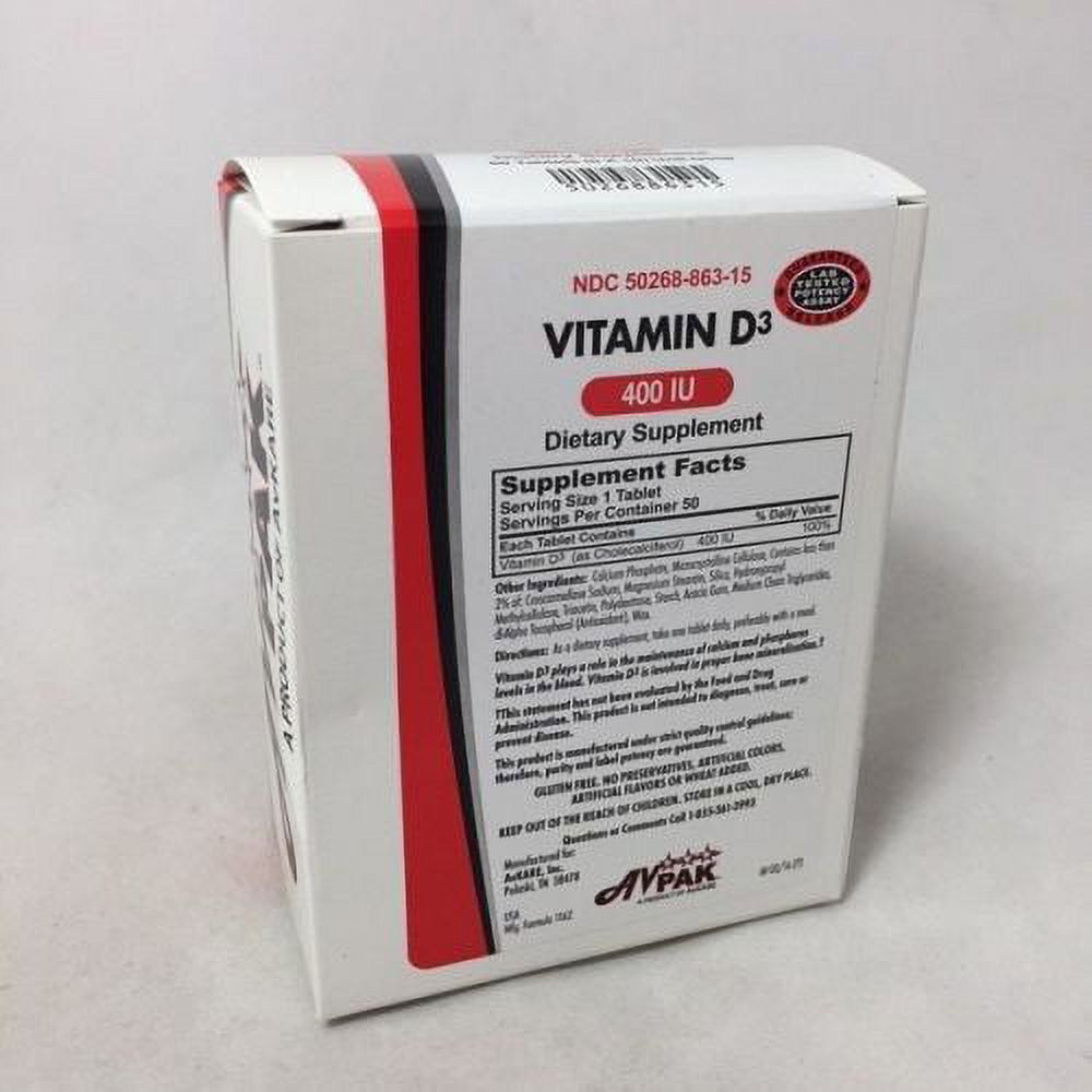 AvKare Vitamin D3 400 IE Tabletten 50 Stk.