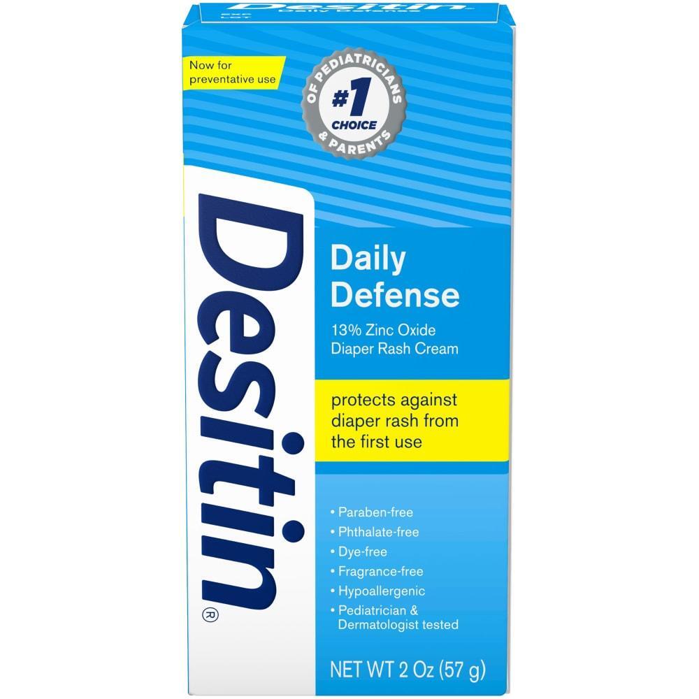 Desitin Daily Defense Krem për skuqje të lëkurës nga pelenat me 13% oksid zinku, 2 oz, 2 Ounces