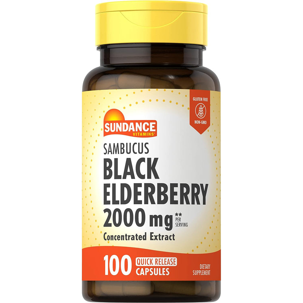 Sundance Sambucus Schwarzer Holunder, 1000 mg, 100 Kapseln