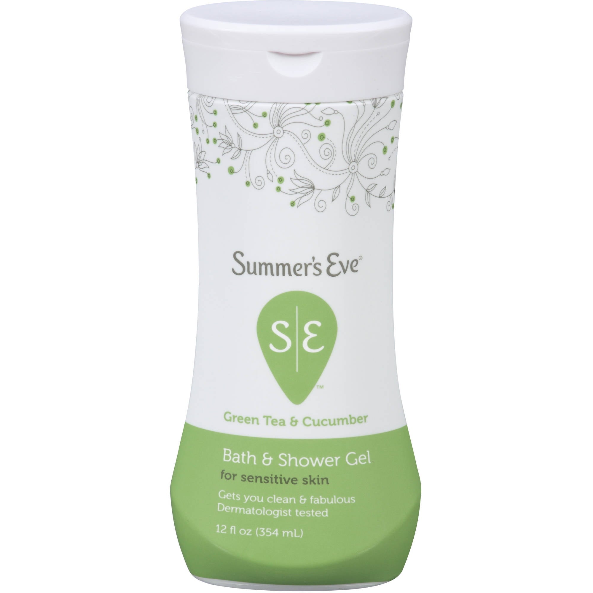 Summer's Eve Xhel për Banjë dhe Dush, Për Lëkurë të Ndjeshme, Çaj Jeshil dhe Kastravec 355 ml