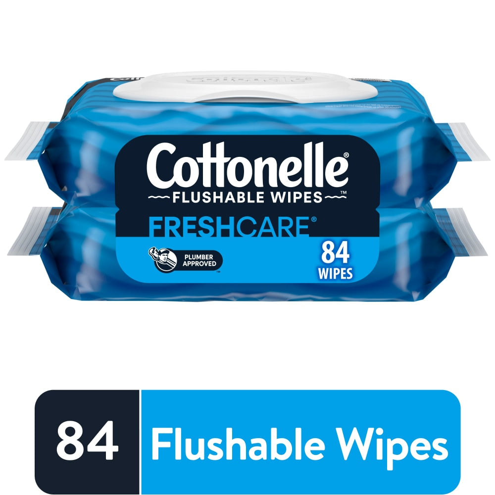 Peceta të Lagura për Higjienë Personale Cottonelle FreshCare, Pako Ripërdorimi, 84 copë - Teksturë Cleansripple