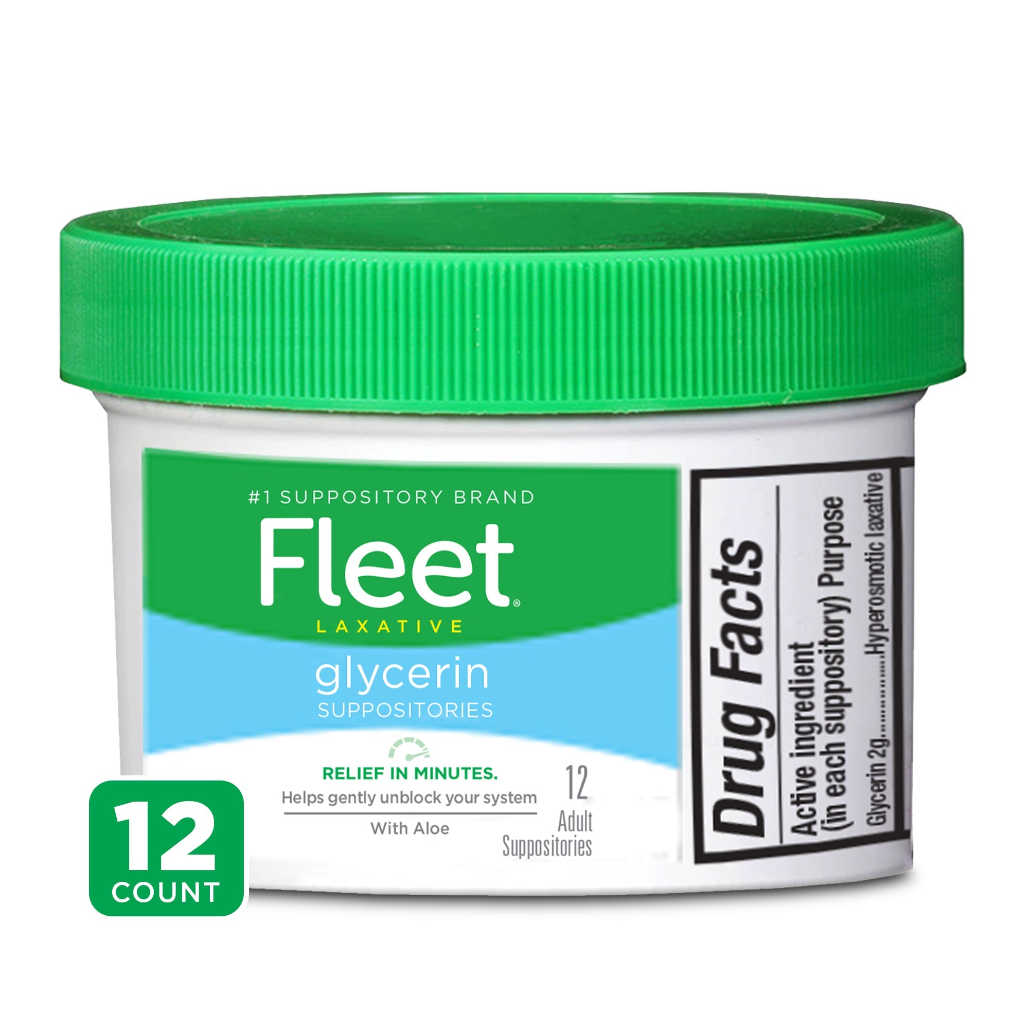 Fleet Laxative Glycerin-Zäpfchen für Erwachsene bei Verstopfung