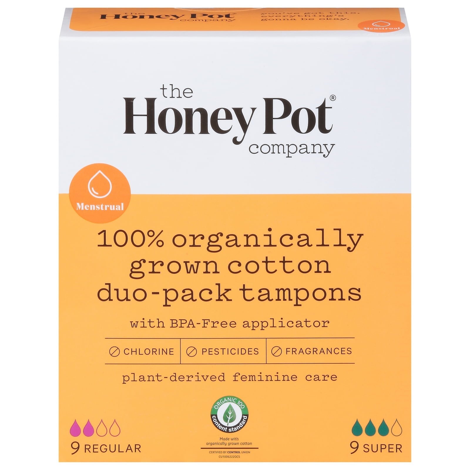 The Honey Pot Company Tampons, Normal/Super, Duo-Pack
