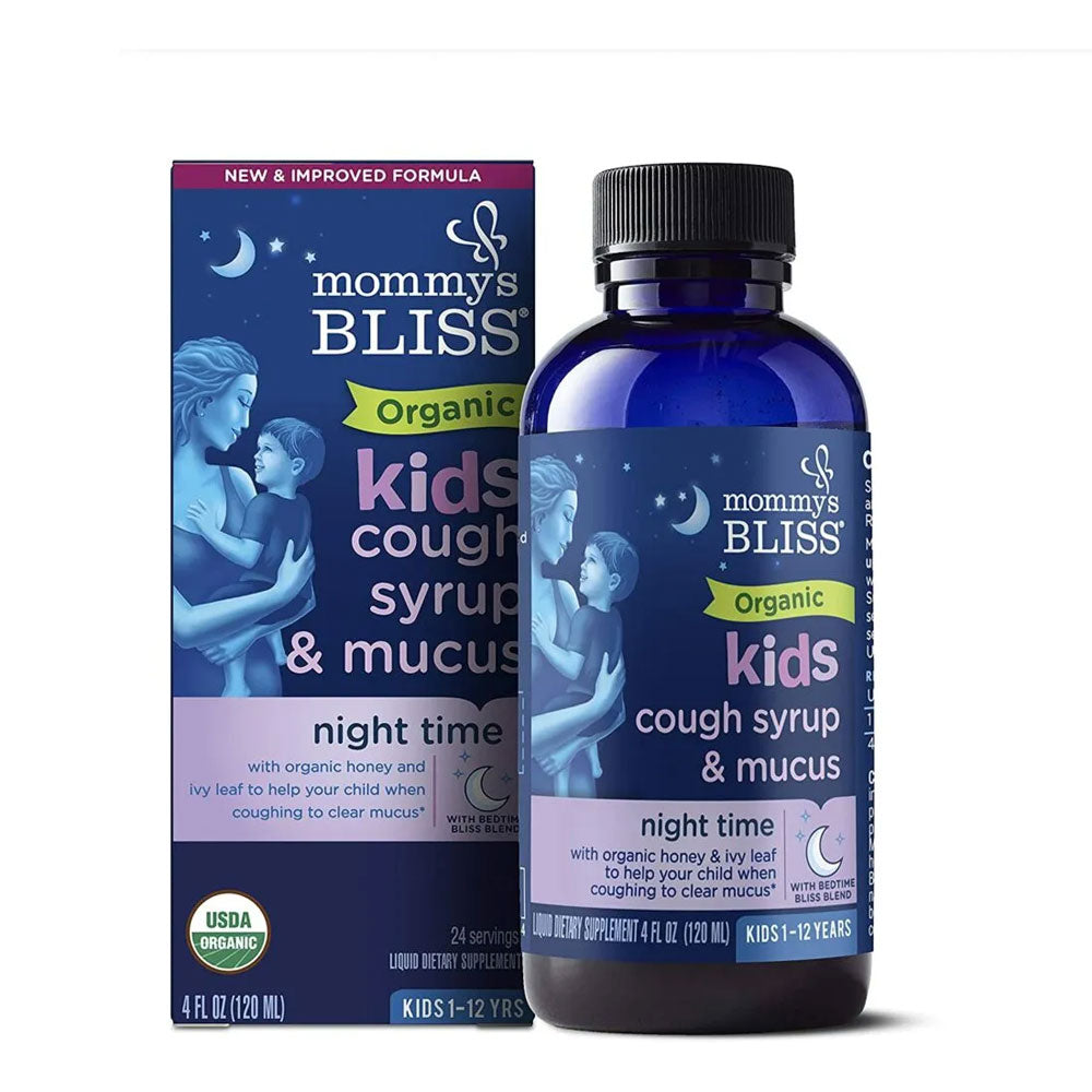 Mommy's Bliss® Bio Kinder Hustensaft & Schleimlöser – Nacht (118 ml)