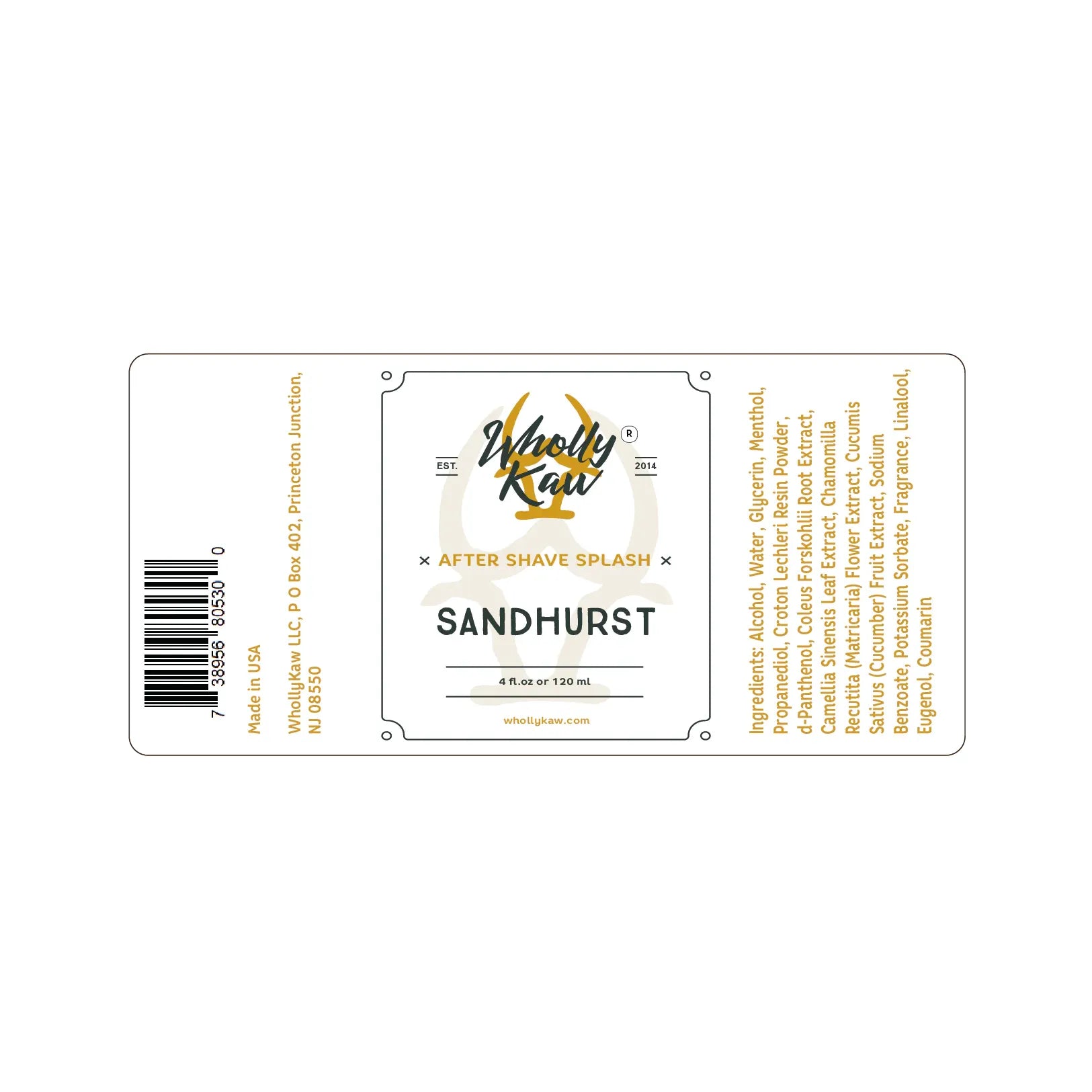 Wholly Kaw Sandhurst Aftershave