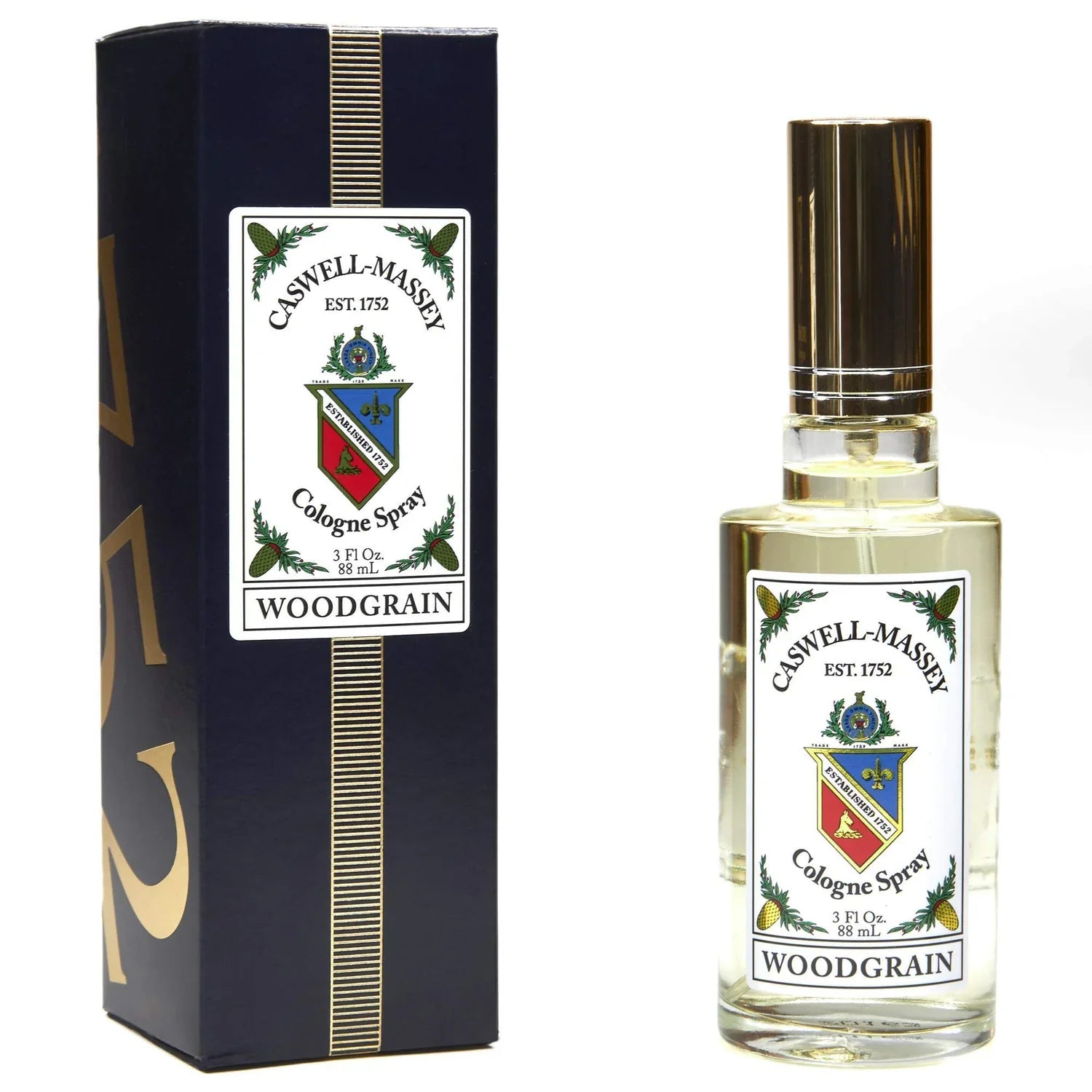 Caswell-Massey Woodgrain Sandalwood Gold Cap Cologne 89 ml