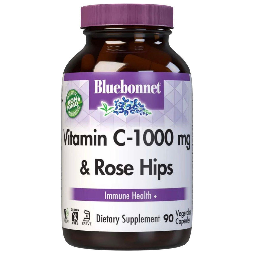 BlueBonnet Vitamin Plus Hagebutten C 1000 mg, 90 pflanzliche Kapseln