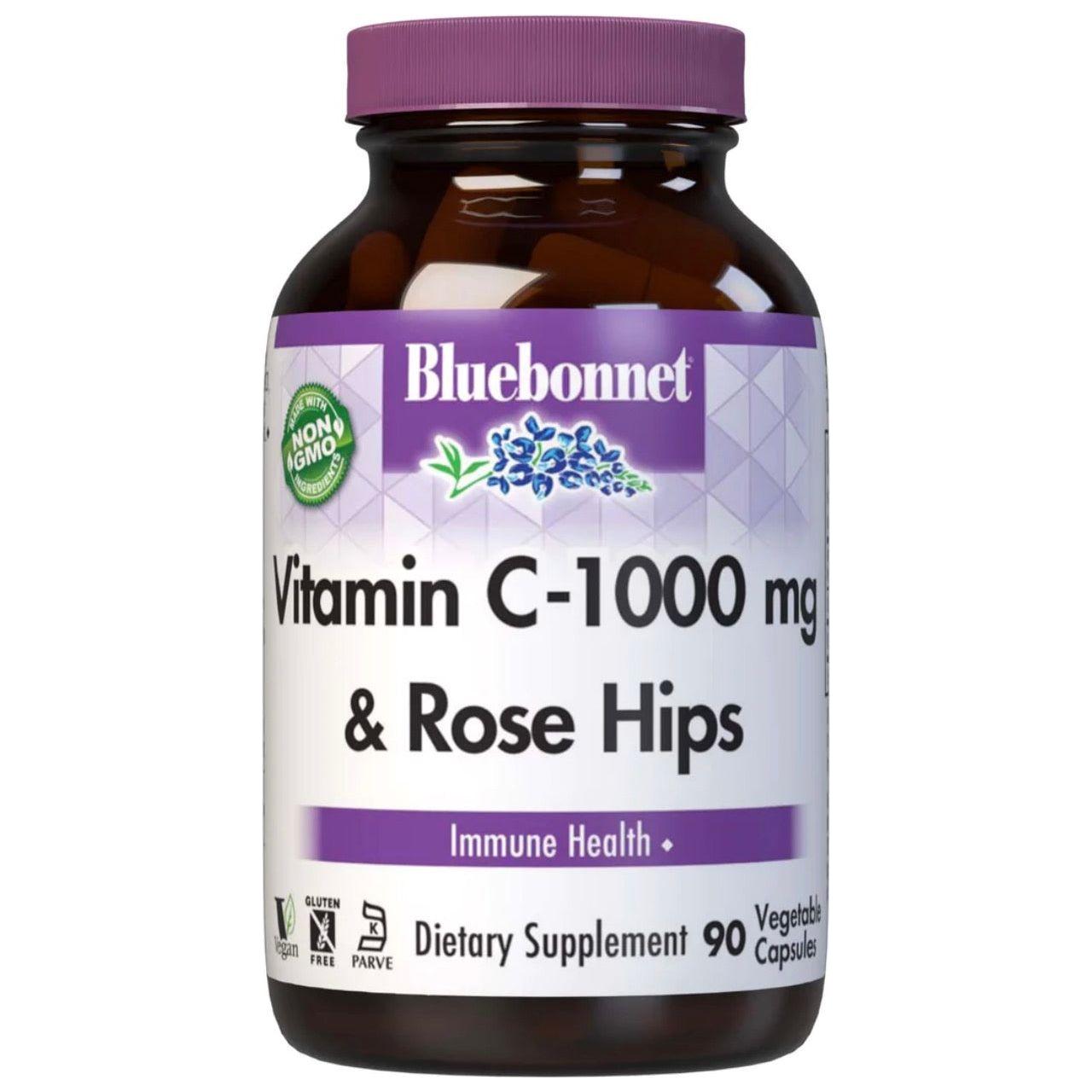 BlueBonnet Vitamin Plus Hagebutten C 1000 mg, 90 pflanzliche Kapseln