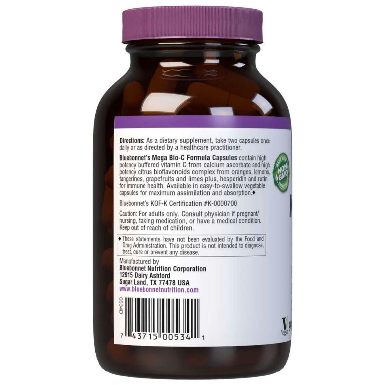 Bluebonnets Mega Bio-C Formula 90 pflanzliche Kapseln