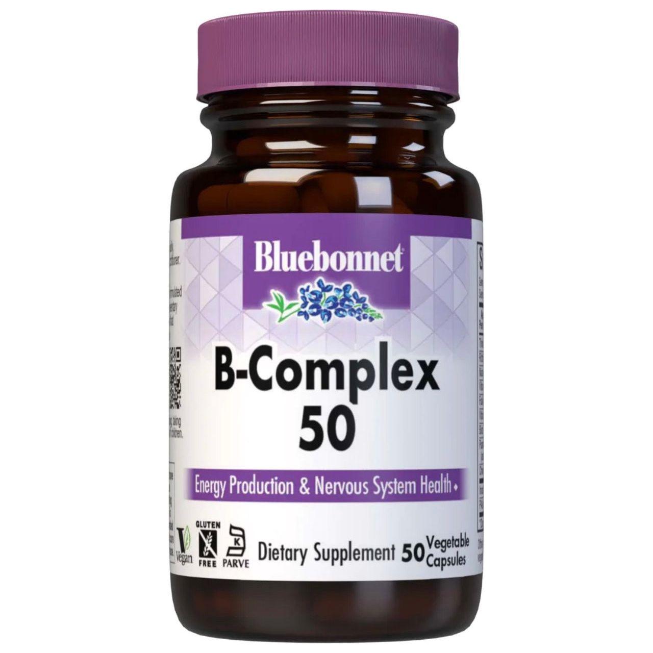 Bluebonnet Nutrition - B-Komplex 50 Hochwirksam - 100 pflanzliche Kapseln