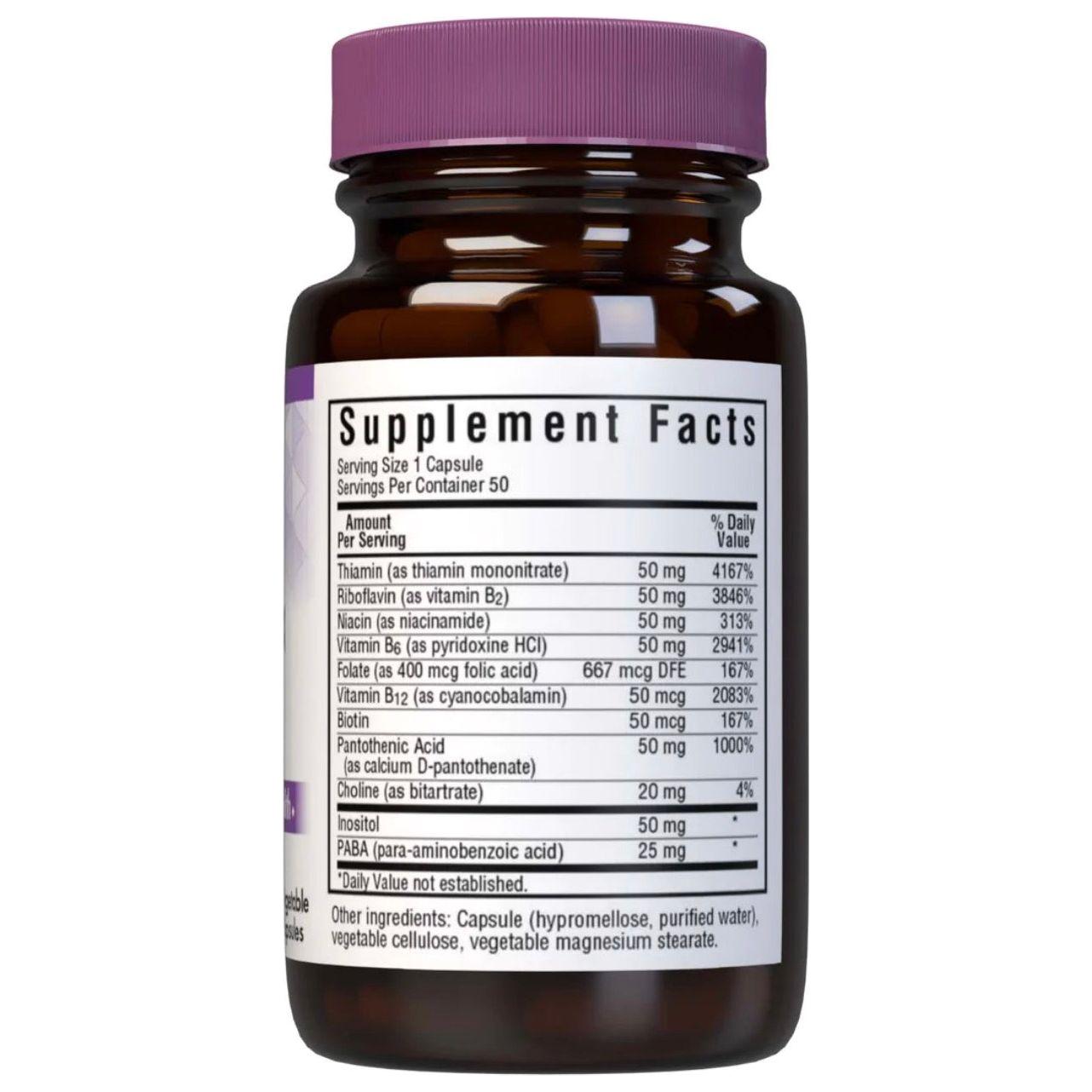 Bluebonnet Nutrition - B-Komplex 50 Hochwirksam - 100 pflanzliche Kapseln