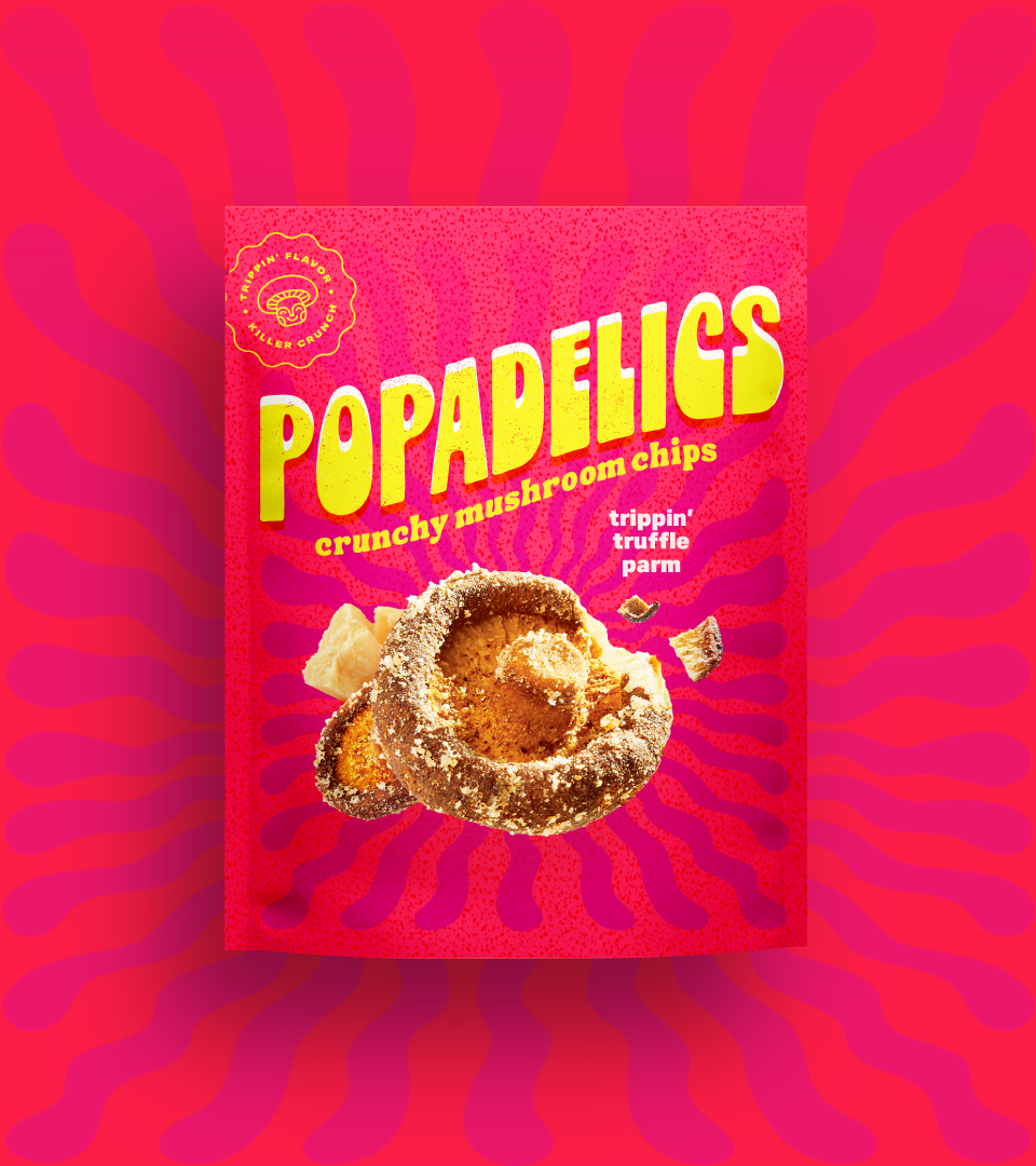 Popadelics Crunchy Mushroom Chips — Trippin' Truffle Parm | 6-Pack