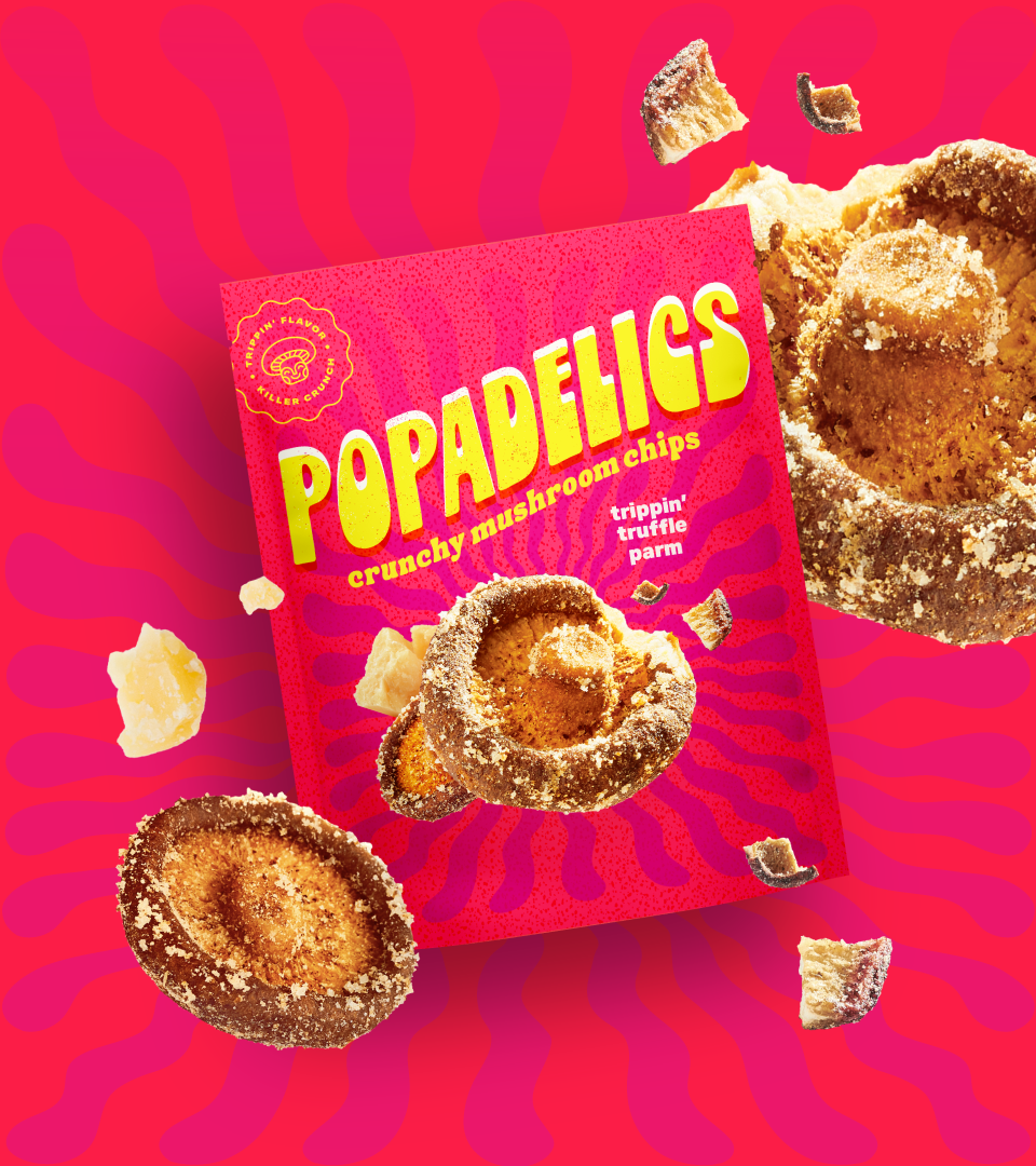 Popadelics Crunchy Mushroom Chips — Trippin' Truffle Parm | 6-Pack