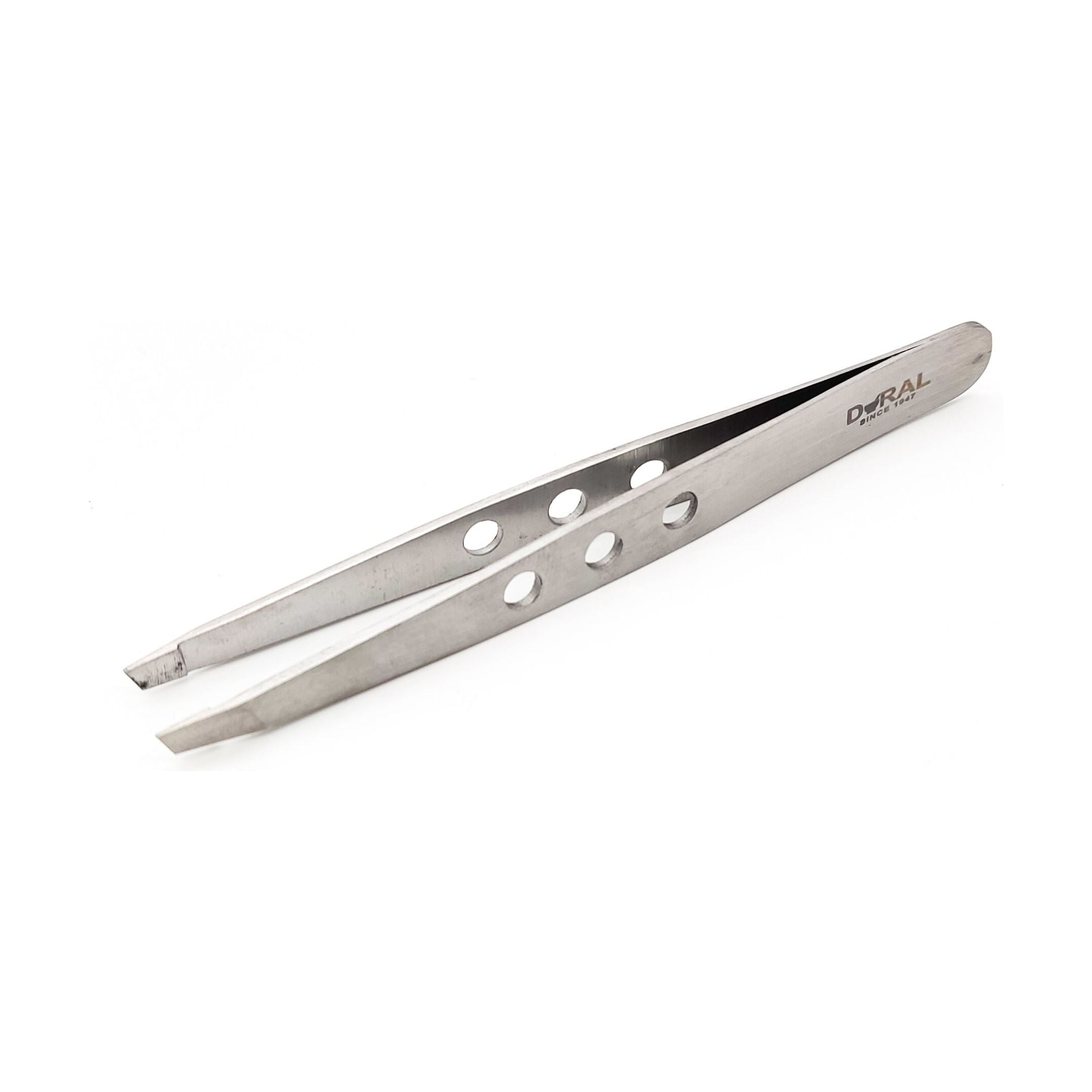Dural Slant Tweezer Classic Teardrops Silver